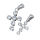 Stainless steel pendant - partner cross with stones