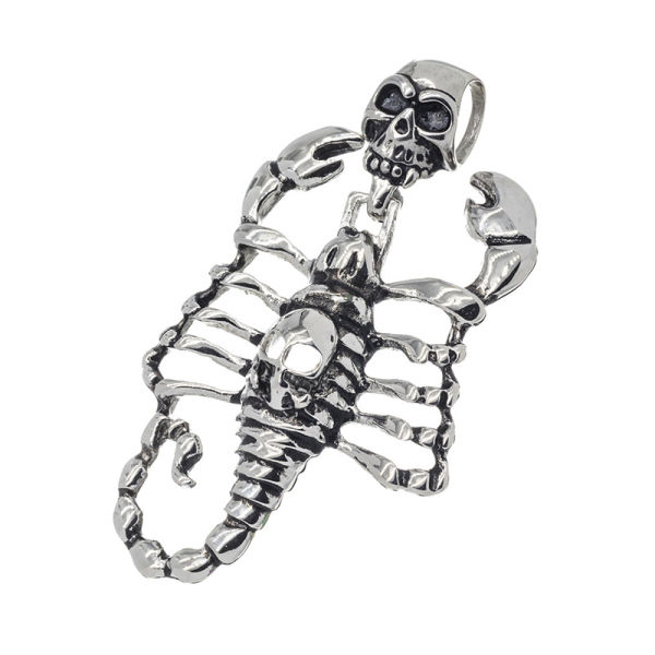 Stainless steel pendant - Scorpion / Skull