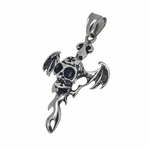 Stainless steel pendant - skull