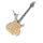 Stainless Steel Pendant Guitar- "PVD Black & Gold"