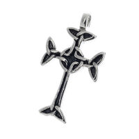 Edelstahlanhänger - Kelten Kreuz aus Keltischem Knoten