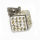 Stainless steel pendant cube with glittering stones