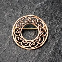 Bronze Brosche - Keltischer Knoten