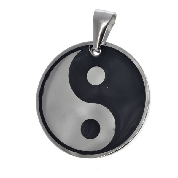 Edelstahlanhänger - Yin und Yang