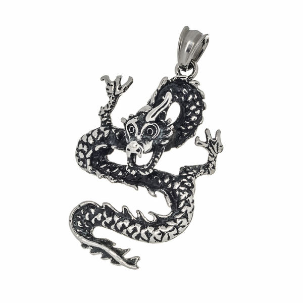 Edelstahlanhänger - Chinesischer Drache