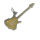 Edelstahlanhänger - E-Gitarre mit PVD-Gold