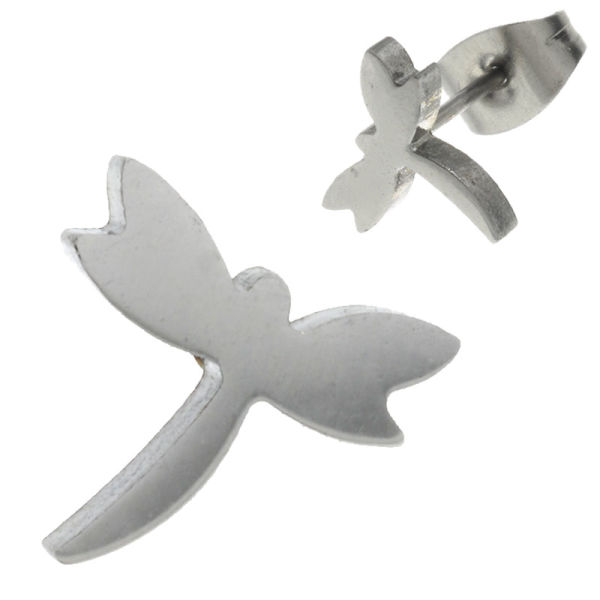Edelstahlohrstecker Libelle