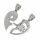 Stainless Steel Pendant – Partner Heart with Four-Leaf Clover