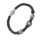 Lederarmband mit Edelstahlmodulen - Magnetverschluss