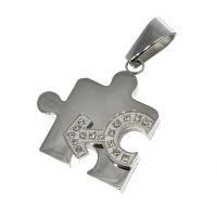 Stainless steel pendant - puzzle piece...