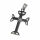 Edelstahlanhänger – Schwarzes Kreuz mit Knotenspitzen und Pentagramm