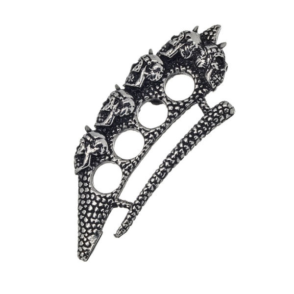Stainless Steel Pendant - brass knuckles with skulls