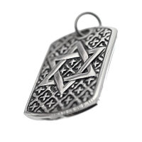 Edelstahlanhänger - Dogtag "Davidstern"
