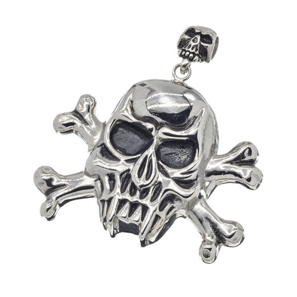 Edelstahlanhänger - Totenkopf