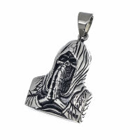 Stainless Steel Pendant – Praying Hooded Figure...