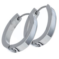 Stainless steel folding hoop earring - horseshoe shape...