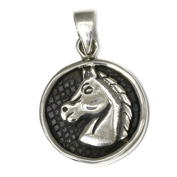 925 Sterling Silberanhänger - Pferdekopf "Winston"