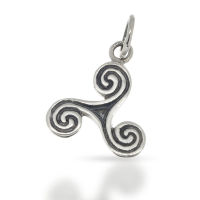 925 Sterling Silberanhänger - Triskele