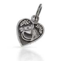 925 Sterling Silberanhänger - Pferdekopf im Herz...
