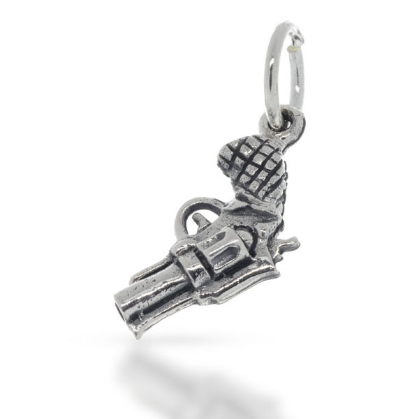 925 Sterling Silberanhänger - Pistole