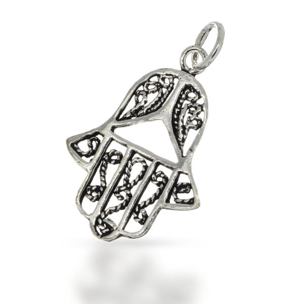 925 Sterling Silberanhänger - Hand der Fatima "Defne"