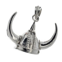 Stainless steel pendant Viking helmet