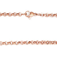 Edelstahlkette Erbskette rosegold 3mm
