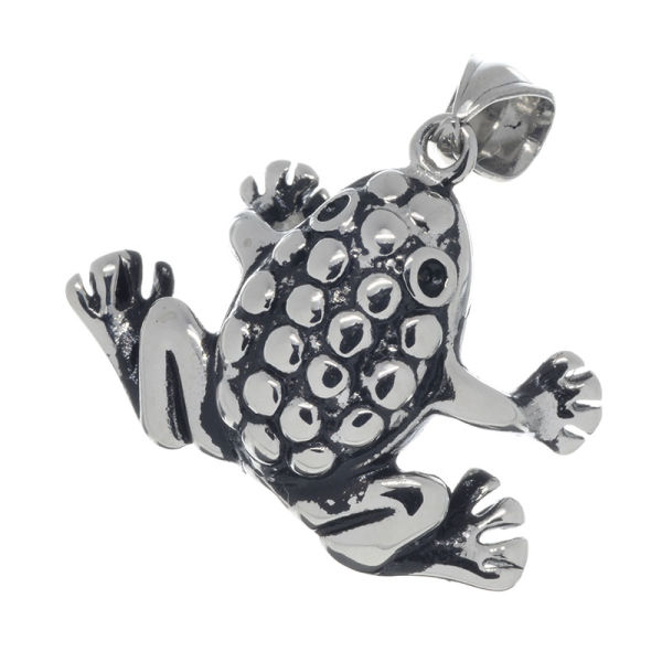 Edelstahlanhänger - Frosch / Kröte
