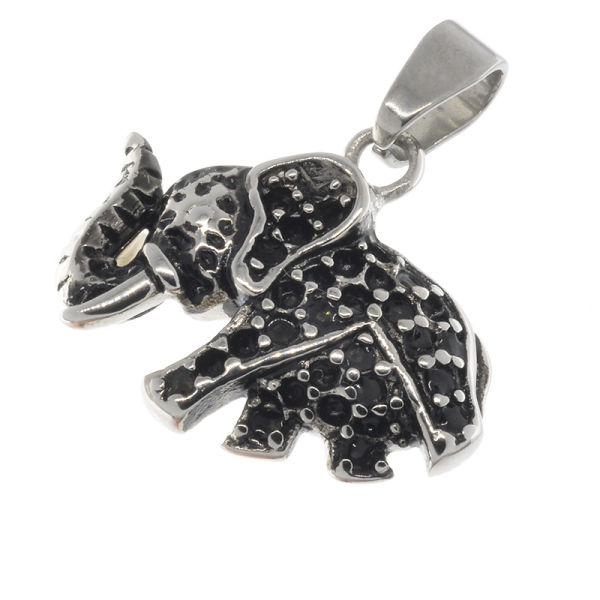 Edelstahlanhänger - Elefant