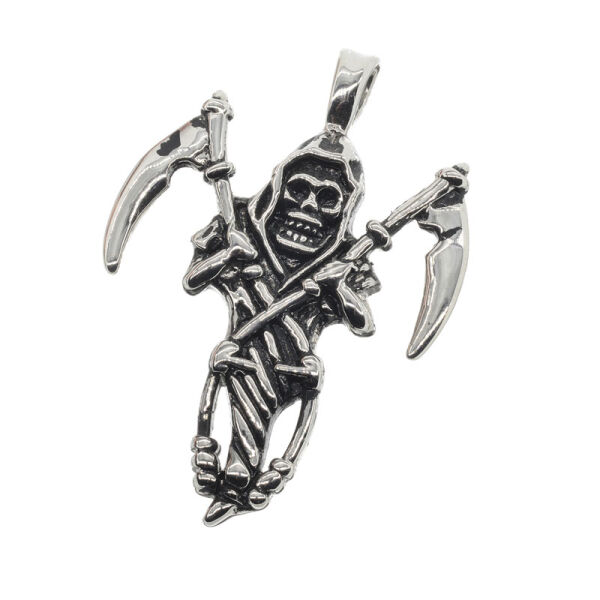 Stainless Steel Pendant - Grim Reaper