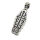 Stainless Steel Pendant - Coffin with skeleton
