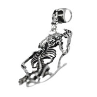 Stainless steel pendant - skeleton with skull eyelet