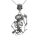 Stainless steel pendant - skeleton with skull eyelet