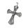 Edelstahlanhänger - Totenkopf am Kreuz