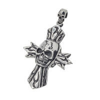 Kreuz mit Totenkopf - poliert