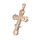 Stainless Steel Pendant – Rose-Coloured Ornamental Cross