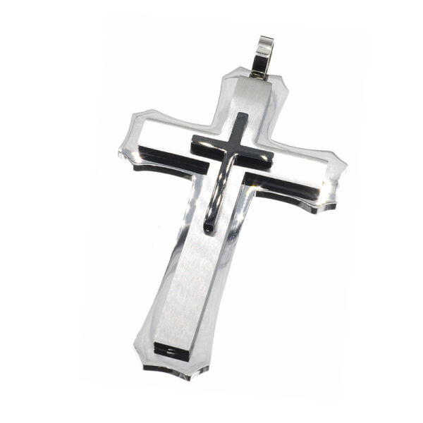 Edelstahlanhänger - Kreuz Statementkreuz