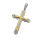 Stainless Steel Pendant - Cross - Bicolour (Steel/PVD-Gold)
