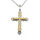 Stainless Steel Pendant - Cross - Bicolour (Steel/PVD-Gold)