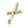Stainless Steel Pendant - Cross - Bicolour (Steel/PVD-Gold)