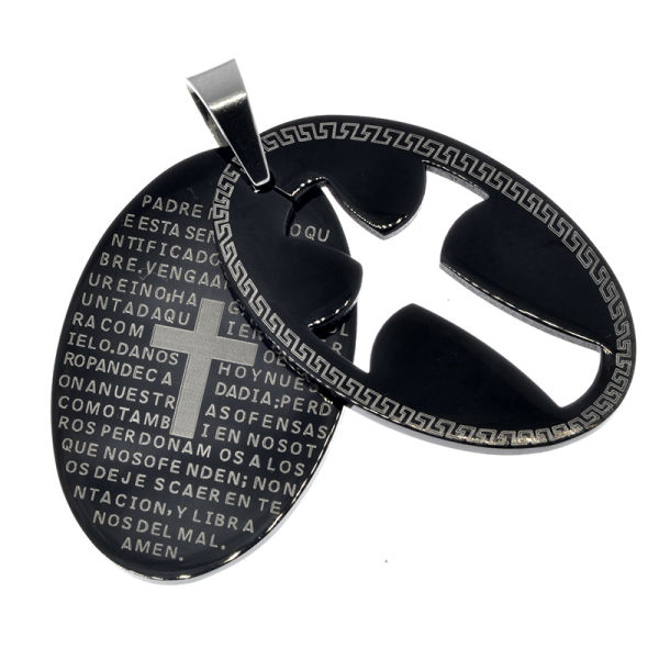 Stainless steel pendant - Spanish Our Father