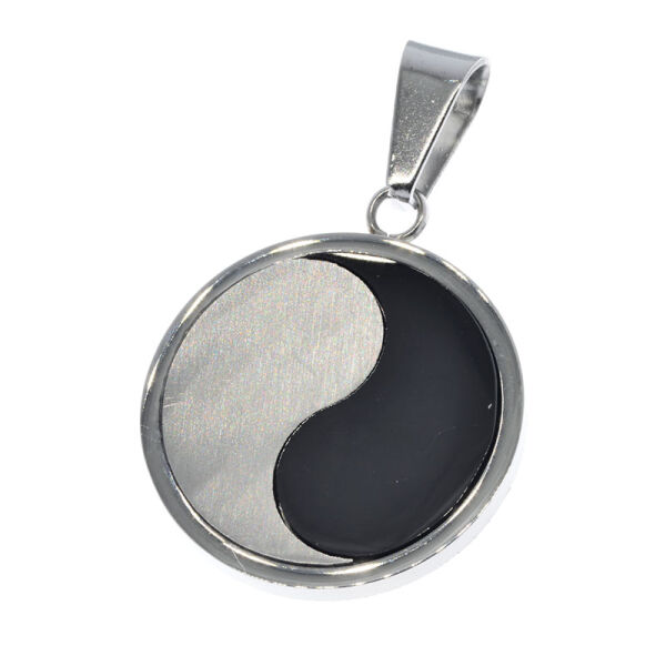 Edelstahlanhänger - Yin und Yang
