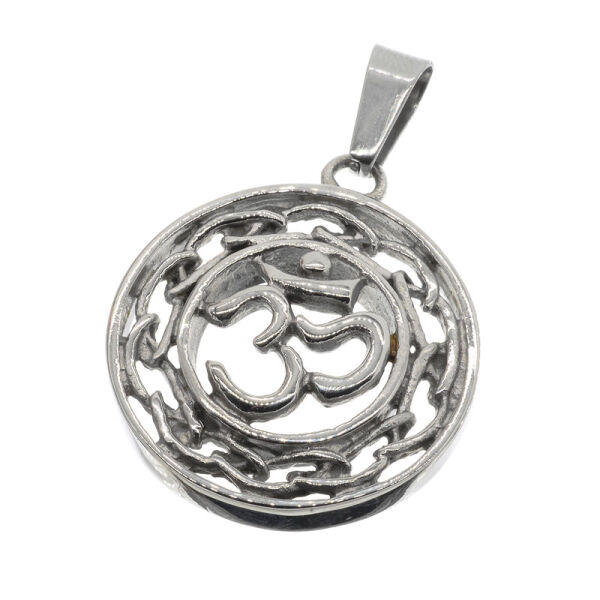 Stainless steel pendant - Om