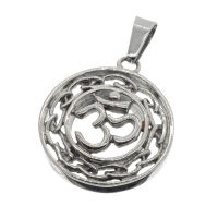 Stainless steel pendant - Om
