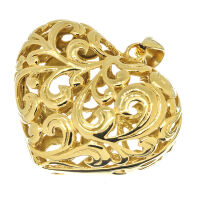Stainless Steel Pendant – Gold-Coloured Scroll...
