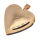Stainless Steel Pendant – Large Domed Heart, Rose Gold-Coloured