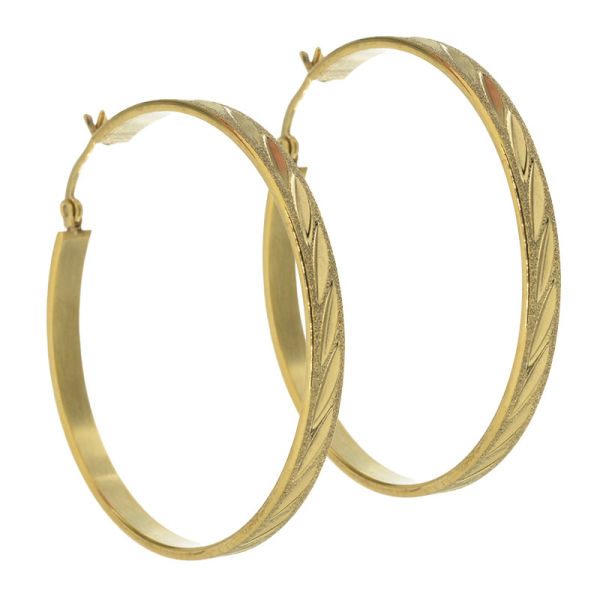 Edelstahlohrringe Creolen golden