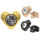 Stainless Steel Stud Earrings - Heart with Stone