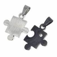 Stainless Steel Pendant – Puzzle Partner Pair with...