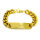 Edelstahlarmband mit Gravurplatte - PVD-Gold
